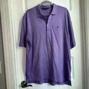 Polo Golf Ralph Lauren Shirt Mens Large Purple Pima Cotton Short Sleeve